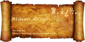 Michael Örsi névjegykártya